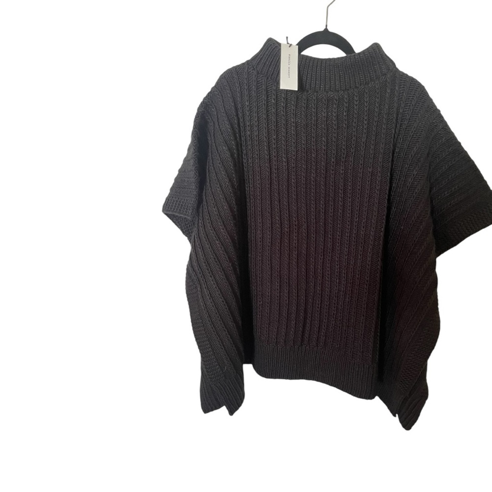 Rebecca Minkoff NWT Knit Poncho in Black Women’s OneSize Fits Most.